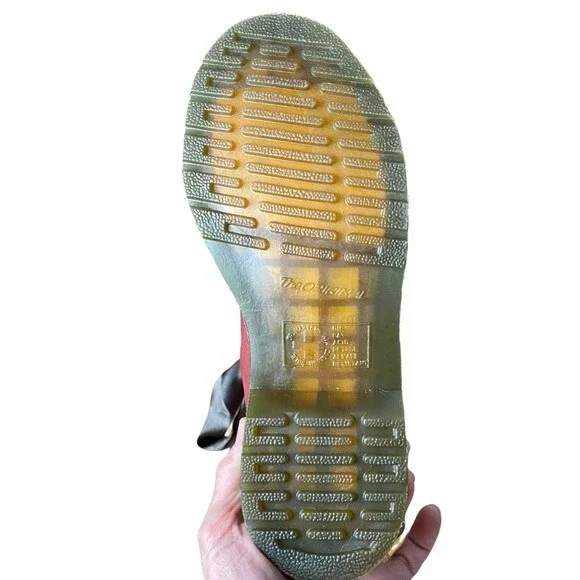 Dr. Martens Triumph Boots Cherry Red Darkened Mirage Floral Print Size 5 - Picture 7 of 8